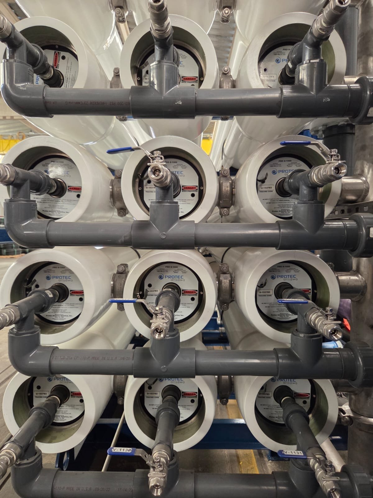 Detail of treatment modules and their connections