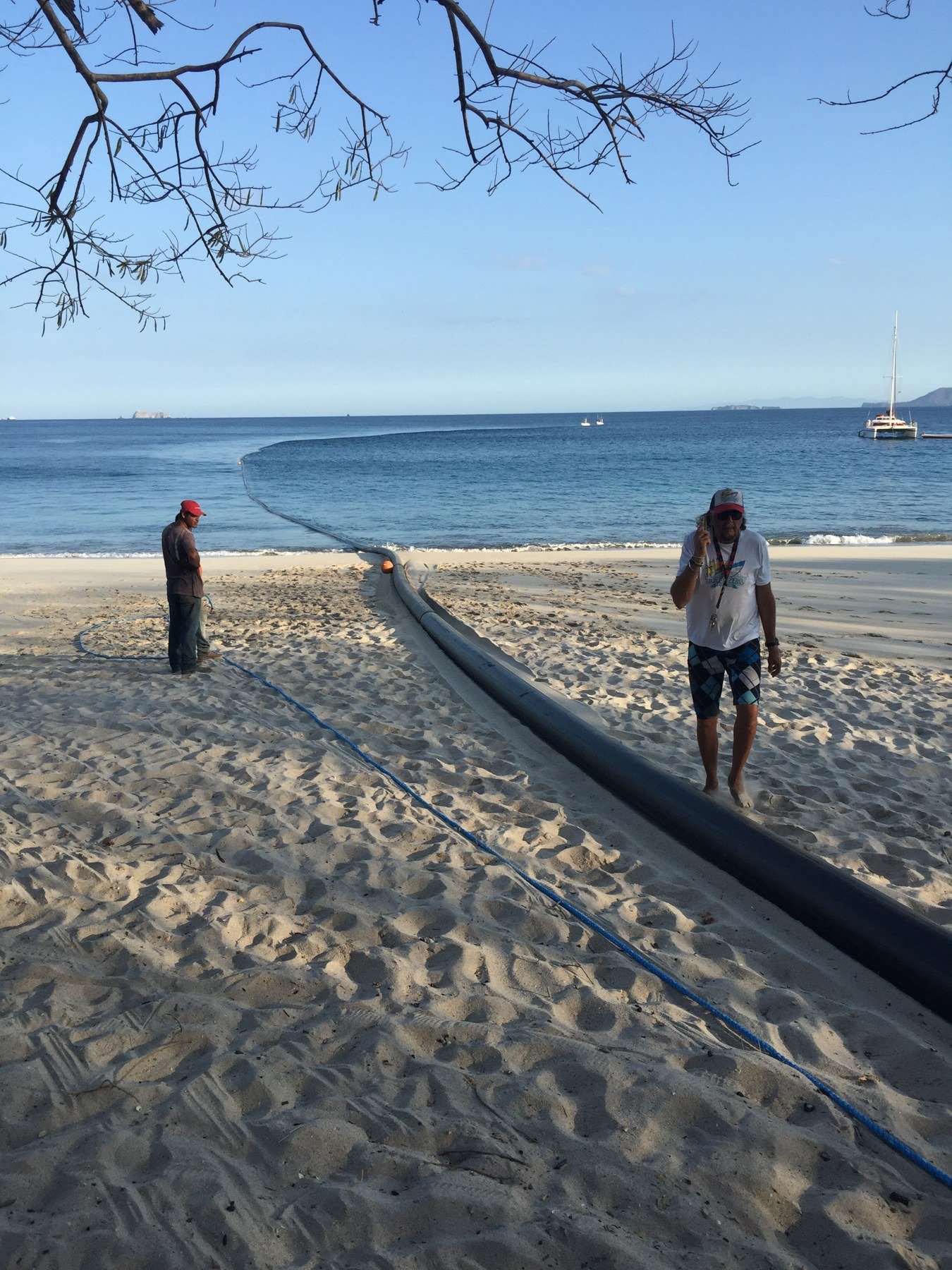 Pipe preparation and handling from Conchal beach